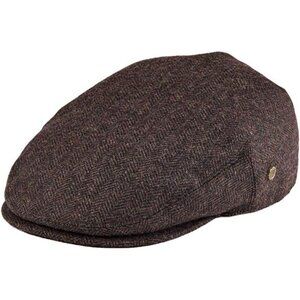 Men's Herringbone Flat Ivy Newsboy Hat Wool Blend Gatsby Cabbie Cap